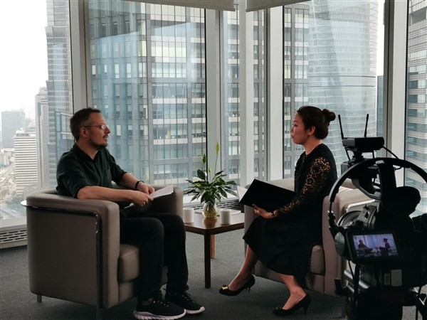 Shanghai corporate interview filming 